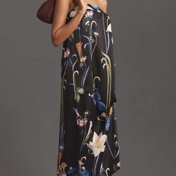 NWT Corey Lynn Calter x Anthropologie Strapless Maxi Dress S Floral Pockets FLAW - Picture 3 of 14